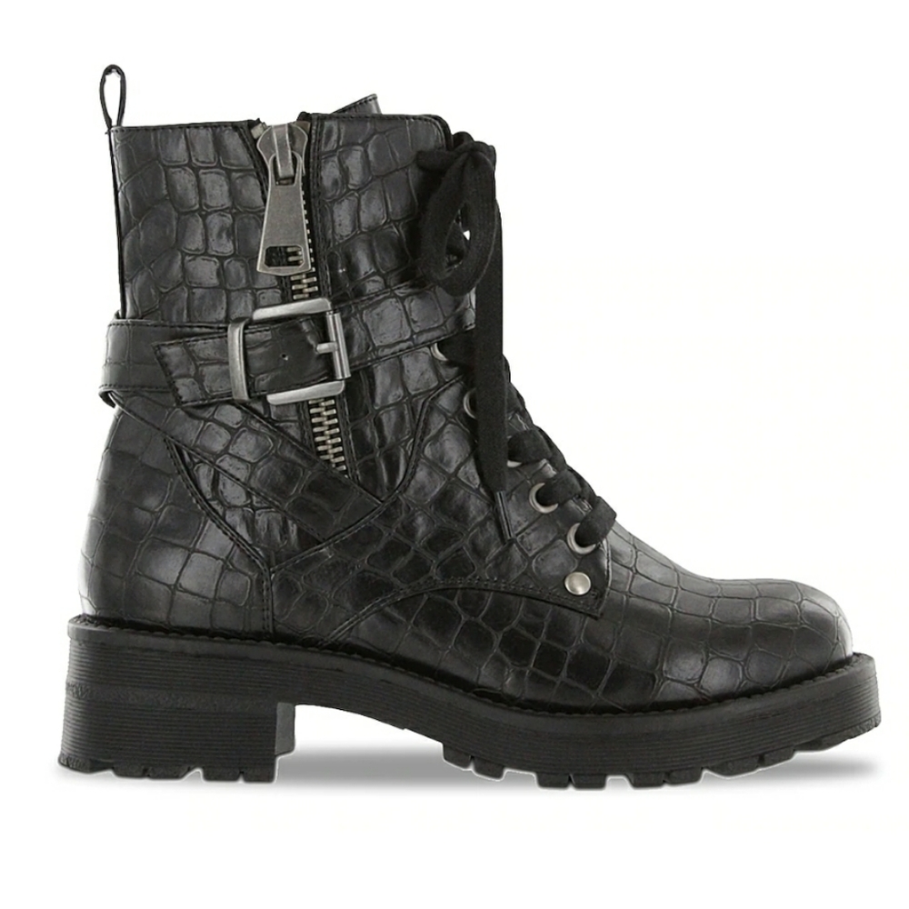Mia Marcell Black Combat Boot